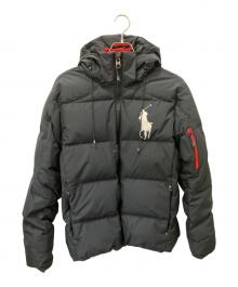 POLO RALPH LAUREN（ポロ・ラルフローレン）の古着「ビッグポニー刺繍ダウンジャケット」｜ブラック