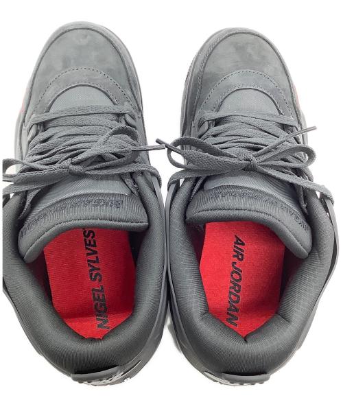 NIKE（ナイキ）NIKE (ナイキ) Nigel Sylvester (ナイジェル シルベスター) AIR JORDAN 4 RM SP ブラック Driveway Grey サイズ:US 8の古着・服飾アイテム