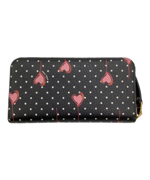 MIU MIU（ミュウミュウ）MIU MIU (ミュウミュウ) 長財布 ブラックの古着・服飾アイテム