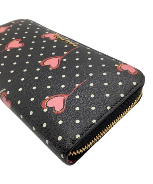 MIU MIU（ミュウミュウ）MIU MIU (ミュウミュウ) 長財布 ブラックの古着・服飾アイテム