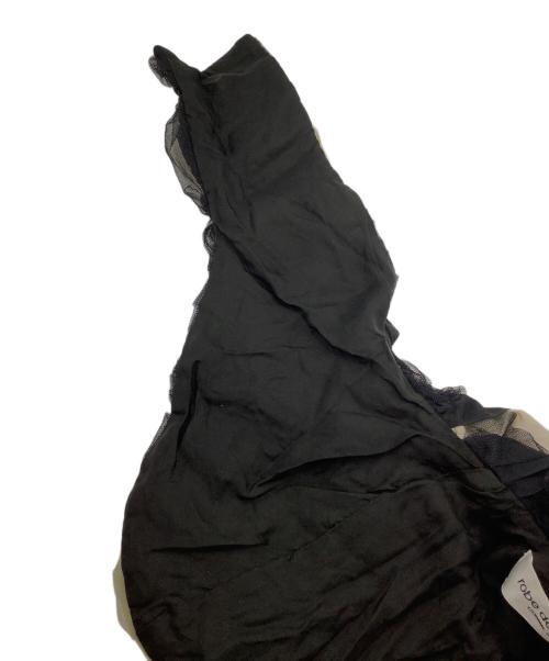 ROBE DE CHAMBRE COMME DES GARCONS（ローブドシャンブル コムデギャルソン）ROBE DE CHAMBRE COMME DES GARCONS (ローブドシャンブル コムデギャルソン) チュールギャザーデザインショール ブラック×ブラウンの古着・服飾アイテム