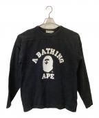 A BATHING APEアベイシングエイプ）の古着「COLLEGE LONG SLEEVE TEE」｜ブラック