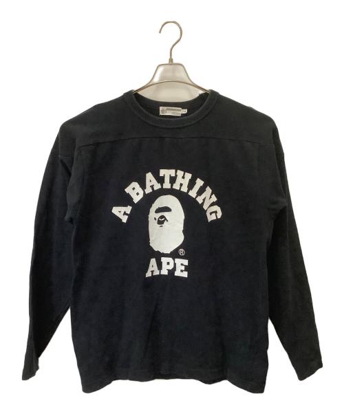 A BATHING APE（アベイシングエイプ）A BATHING APE (アベイシングエイプ) COLLEGE LONG SLEEVE TEE ブラック サイズ:不明の古着・服飾アイテム