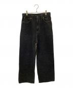 MONKEY TIMEモンキータイム）の古着「オーバーダイ デニム バギー パンツ」｜ブラック