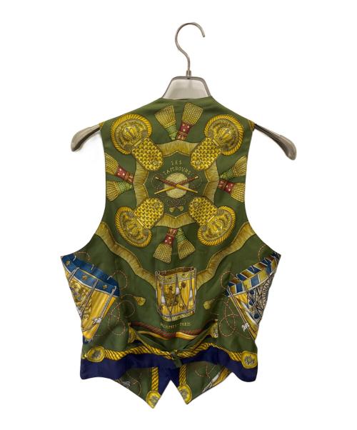 HERMES（エルメス）HERMES (エルメス) シルクベスト グリーン サイズ:40の古着・服飾アイテム