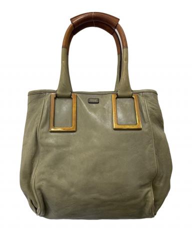 正規品 クロエ エテル 中古・古着通販】Chloe (クロエ) エテル トートバッグ カーキ
