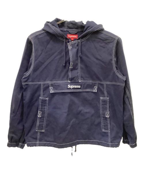 SUPREME（シュプリーム）SUPREME (シュプリーム) Contrast Stitch Twill Pullover ネイビー サイズ:Sの古着・服飾アイテム