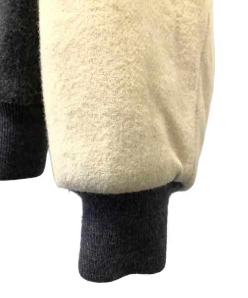 maison kitsune（メゾンキツネ）maison kitsune (メゾンキツネ) スタジャン グレー×ベージュ サイズ:Sの古着・服飾アイテム