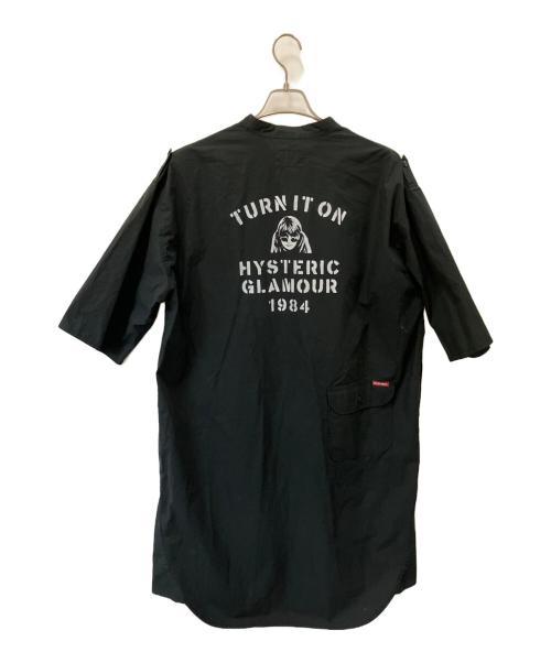 Hysteric Glamour（ヒステリックグラマー）Hysteric Glamour (ヒステリックグラマー) シャツ半袖ワンピース ブラック サイズ:Freeの古着・服飾アイテム