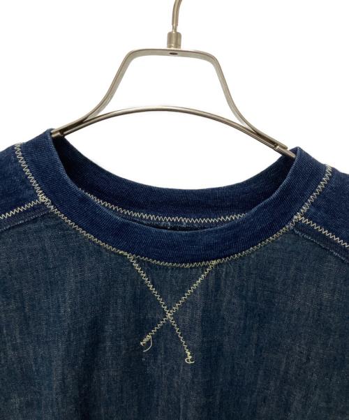 Hysteric Glamour（ヒステリックグラマー）Hysteric Glamour (ヒステリックグラマー) DEVIL刺繍 デニムスクラッチ プルオーバーシャツ ネイビー サイズ:Freeの古着・服飾アイテム