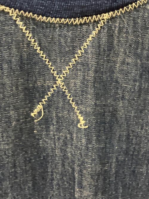Hysteric Glamour（ヒステリックグラマー）Hysteric Glamour (ヒステリックグラマー) DEVIL刺繍 デニムスクラッチ プルオーバーシャツ ネイビー サイズ:Freeの古着・服飾アイテム