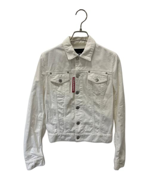 DSQUARED2（ディースクエアード）DSQUARED2 (ディースクエアード) コーデュロイジャケット ホワイト サイズ:38の古着・服飾アイテム