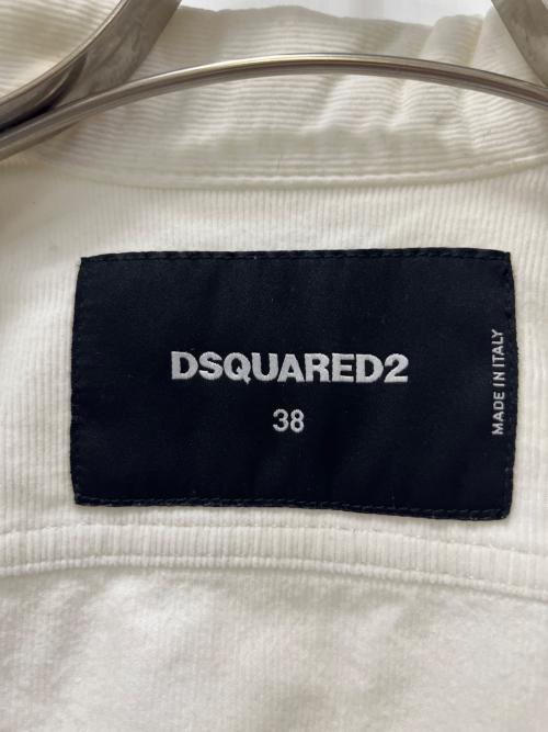 DSQUARED2（ディースクエアード）DSQUARED2 (ディースクエアード) コーデュロイジャケット ホワイト サイズ:38の古着・服飾アイテム