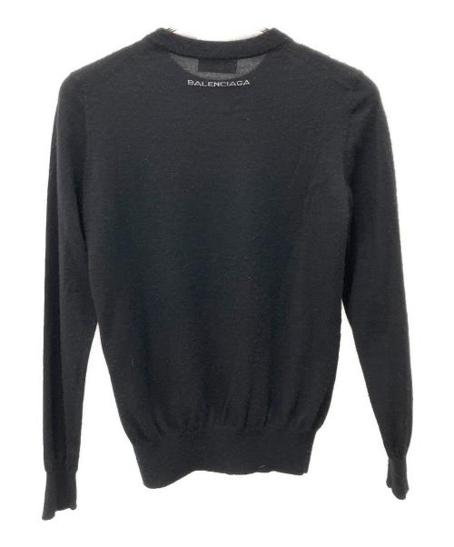 BALENCIAGA（バレンシアガ）BALENCIAGA (バレンシアガ) 薄手ニット ブラック サイズ:34の古着・服飾アイテム