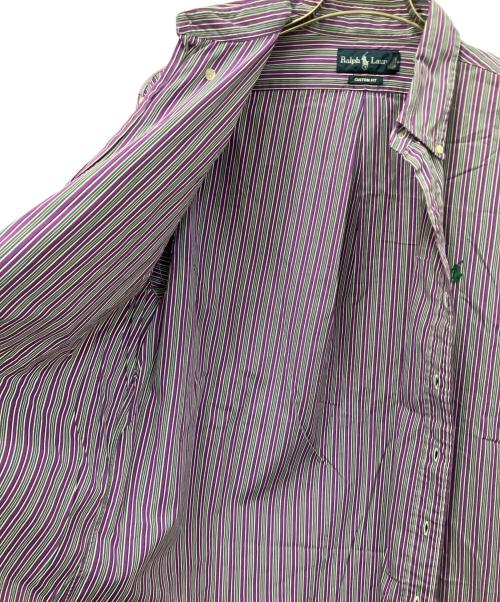 RALPH LAUREN（ラルフローレン）RALPH LAUREN (ラルフローレン) 長袖シャツ パープル×グリーン サイズ:Lの古着・服飾アイテム