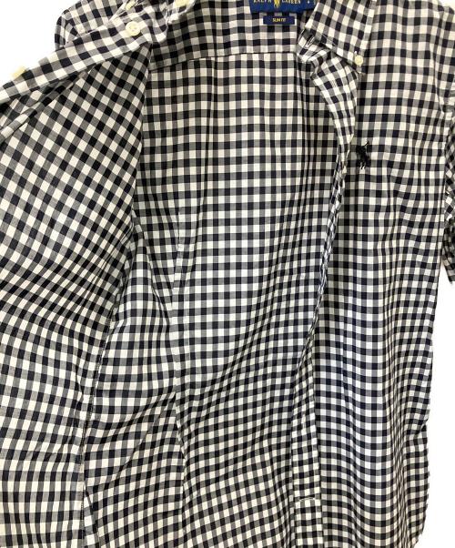 RALPH LAUREN（ラルフローレン）RALPH LAUREN (ラルフローレン) 長袖シャツ ブラック×ホワイト サイズ:4の古着・服飾アイテム