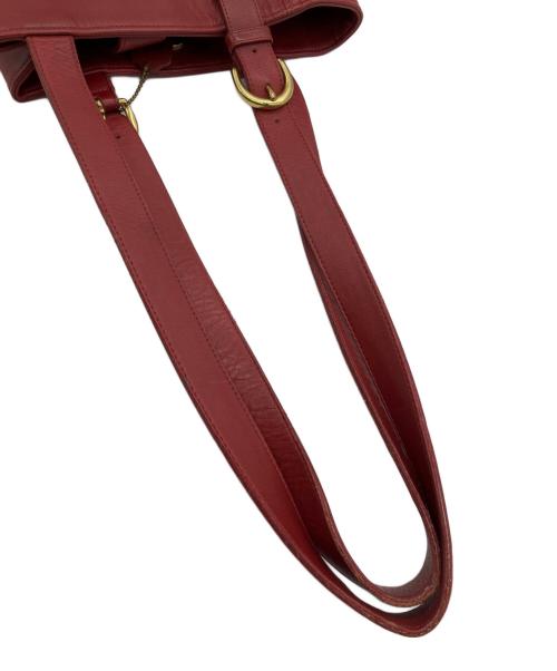 COACH（コーチ）COACH (コーチ) レザートートバッグ レッドの古着・服飾アイテム