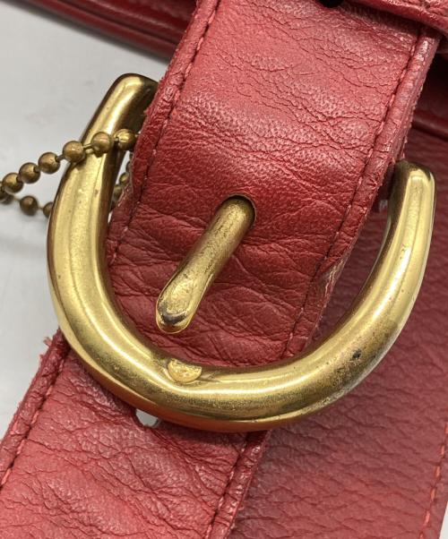 COACH（コーチ）COACH (コーチ) レザートートバッグ レッドの古着・服飾アイテム