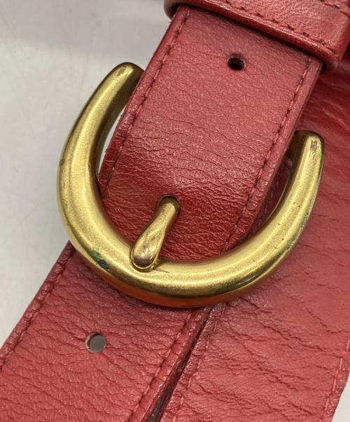 COACH（コーチ）COACH (コーチ) レザートートバッグ レッドの古着・服飾アイテム