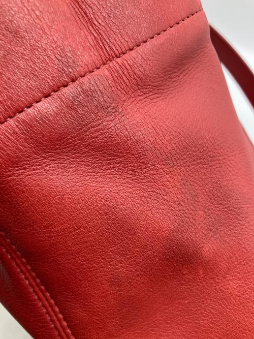 COACH（コーチ）COACH (コーチ) レザートートバッグ レッドの古着・服飾アイテム