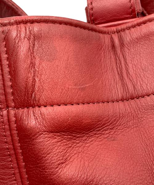 COACH（コーチ）COACH (コーチ) レザートートバッグ レッドの古着・服飾アイテム