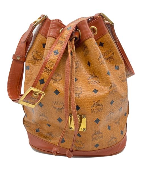 MCM（エムシーエム）MCM (エムシーエム) 巾着ショルダーバッグ ブラウンの古着・服飾アイテム