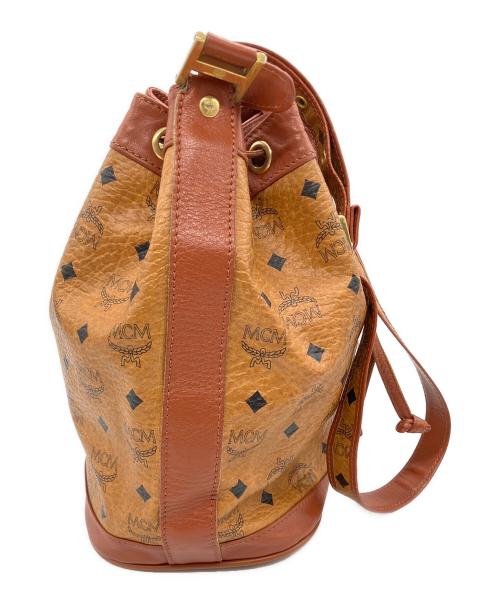 MCM（エムシーエム）MCM (エムシーエム) 巾着ショルダーバッグ ブラウンの古着・服飾アイテム