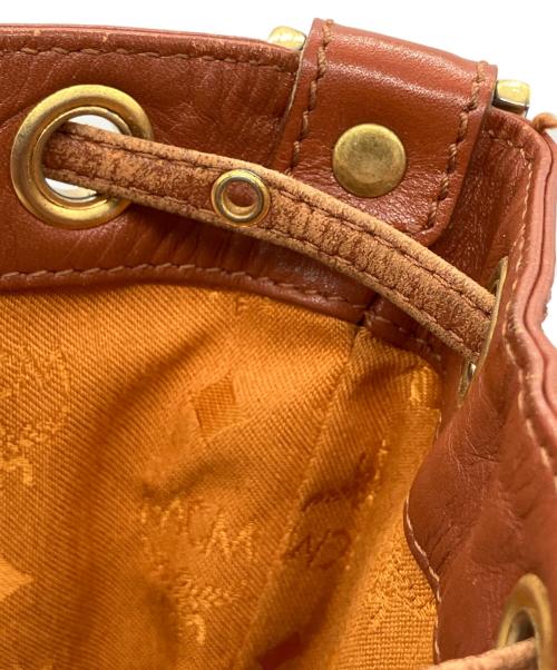 MCM（エムシーエム）MCM (エムシーエム) 巾着ショルダーバッグ ブラウンの古着・服飾アイテム
