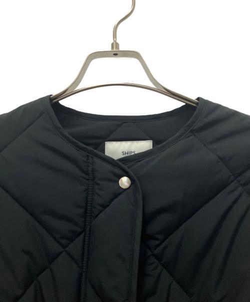 SHIPS（シップス）SHIPS (シップス) キルティングサイドジップブルゾン ブラック サイズ:36の古着・服飾アイテム