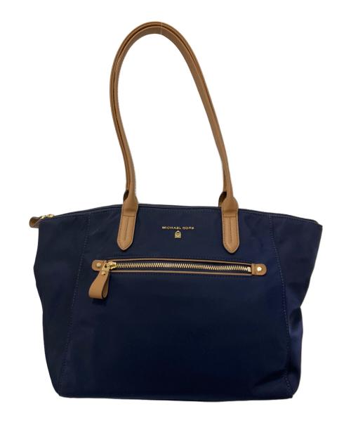 MICHAEL KORS（マイケル・コース）MICHAEL KORS (マイケル・コース) ナイロントートバッグ ネイビーの古着・服飾アイテム