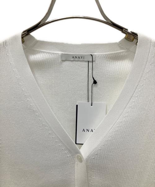 ANAYI（アナイ）ANAYI (アナイ) 薄手カーディガン ホワイト サイズ:36 未使用品の古着・服飾アイテム
