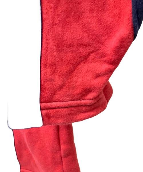 adidas（アディダス）adidas (アディダス) 長袖ポロシャツ レッド×ネイビー サイズ:Lの古着・服飾アイテム