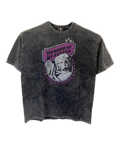 Hysteric Glamour（ヒステリックグラマー）Hysteric Glamour (ヒステリックグラマー) 24SALOON プリント Tシャツ グレー サイズ:L 未使用品の古着・服飾アイテム