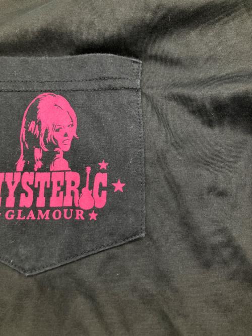 Hysteric Glamour（ヒステリックグラマー）Hysteric Glamour (ヒステリックグラマー) ロックンロールポケットTシャツ ブラック サイズ:Lの古着・服飾アイテム