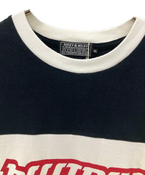 Hysteric Glamour（ヒステリックグラマー）Hysteric Glamour (ヒステリックグラマー) LAY DAY WOMAN オーバーサイズTシャツ ホワイト×ブラック サイズ:XL 未使用品の古着・服飾アイテム