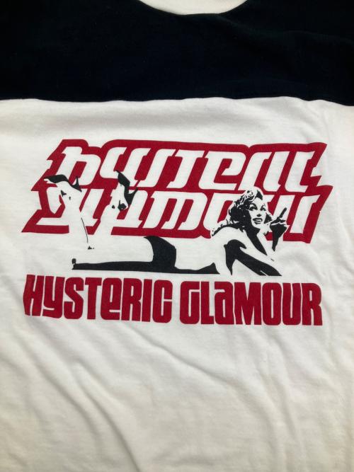 Hysteric Glamour（ヒステリックグラマー）Hysteric Glamour (ヒステリックグラマー) LAY DAY WOMAN オーバーサイズTシャツ ホワイト×ブラック サイズ:XL 未使用品の古着・服飾アイテム