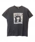 Hysteric Glamourヒステリックグラマー）の古着「THE STAR WOMAN プリント ポケ付Tシャツ」｜ブラック