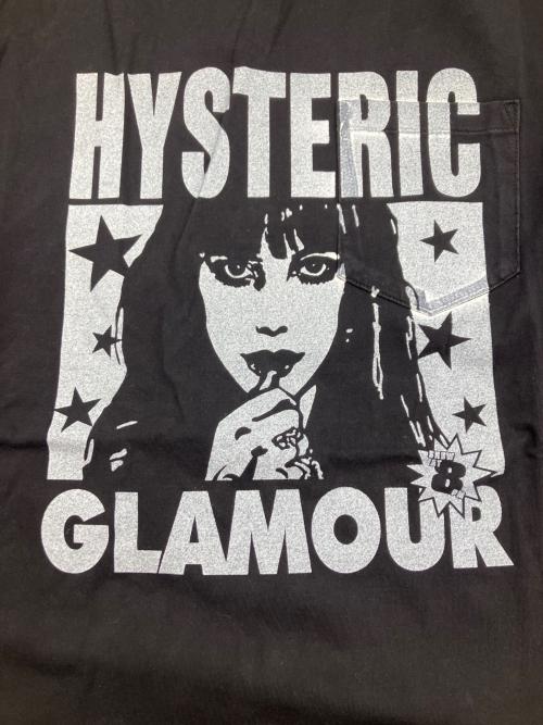 Hysteric Glamour（ヒステリックグラマー）Hysteric Glamour (ヒステリックグラマー) THE STAR WOMAN プリント ポケ付Tシャツ ブラック サイズ:XL 未使用品の古着・服飾アイテム
