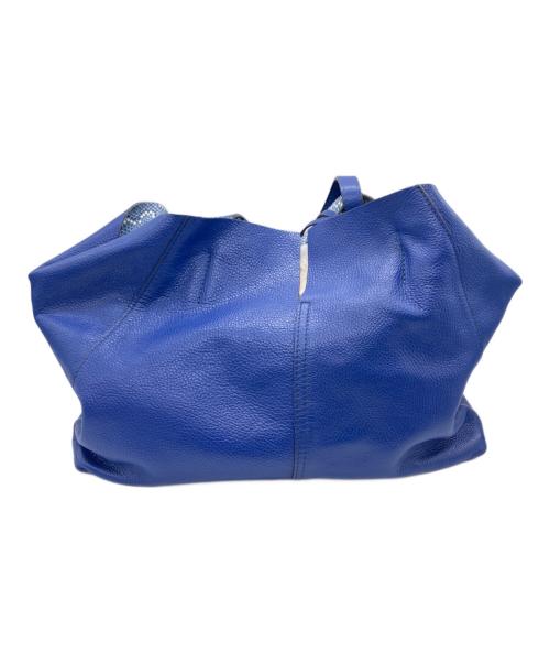 GIANNI CHIARINI（ジャンニ キアリーニ）GIANNI CHIARINI (ジャンニ キアリーニ) レザートートバッグ ブルーの古着・服飾アイテム
