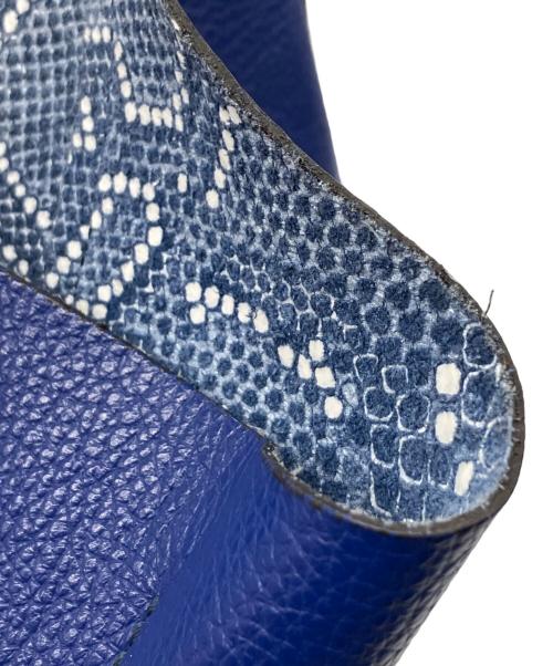 GIANNI CHIARINI（ジャンニ キアリーニ）GIANNI CHIARINI (ジャンニ キアリーニ) レザートートバッグ ブルーの古着・服飾アイテム