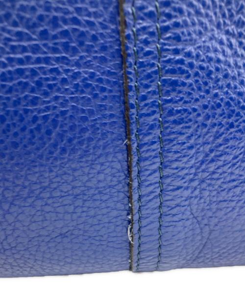 GIANNI CHIARINI（ジャンニ キアリーニ）GIANNI CHIARINI (ジャンニ キアリーニ) レザートートバッグ ブルーの古着・服飾アイテム