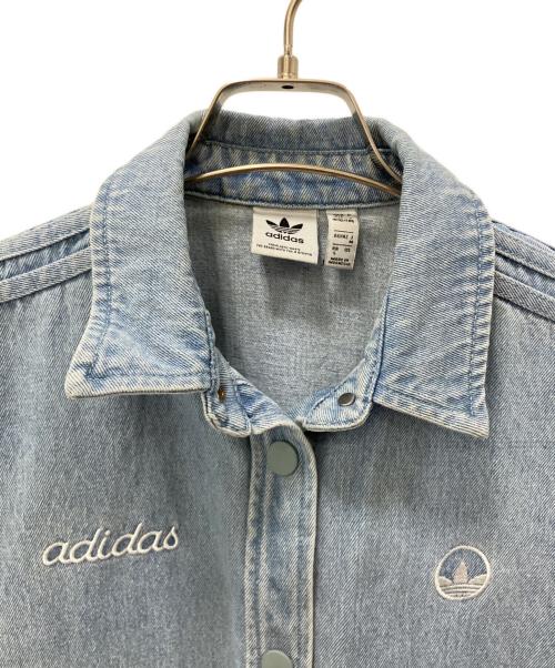 adidas（アディダス）adidas (アディダス) デニム半袖ジャケット インディゴ サイズ:Mの古着・服飾アイテム