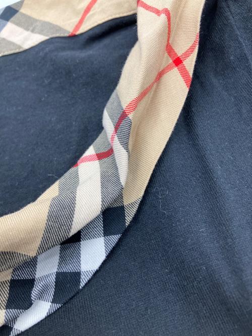 BURBERRY BLUE LABEL（バーバリー ブルー レーベル）BURBERRY BLUE LABEL (バーバリー ブルー レーベル) 半袖ブラウス ブラック×ブラウン サイズ:SIZE　38の古着・服飾アイテム