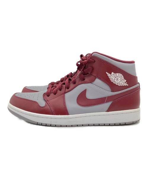 NIKE（ナイキ）NIKE (ナイキ) AIR JORDAN 1 MID（エアジョーダン1ミッド） グレー×ボルドー サイズ:29cmの古着・服飾アイテム