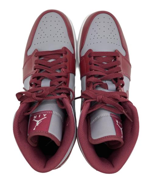 NIKE（ナイキ）NIKE (ナイキ) AIR JORDAN 1 MID（エアジョーダン1ミッド） グレー×ボルドー サイズ:29cmの古着・服飾アイテム