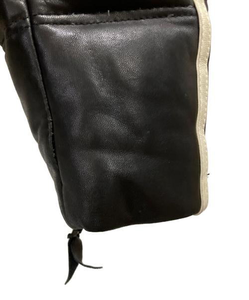 Schott（ショット）Schott (ショット) モーターサイクルダウンジャケット ホワイト×ブラック サイズ:XLの古着・服飾アイテム