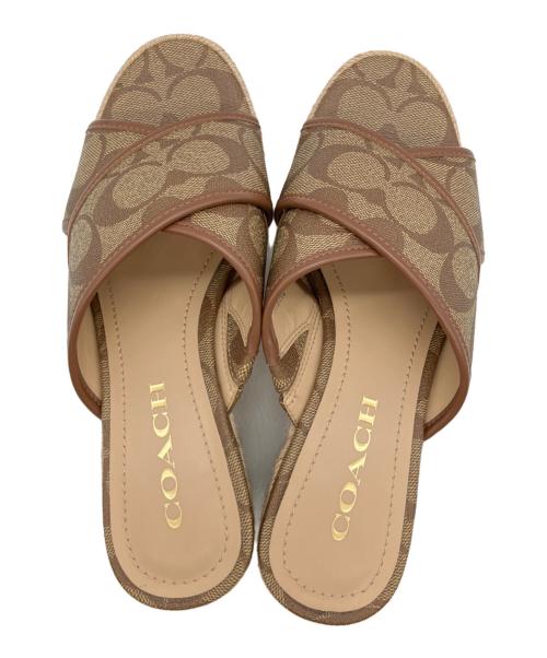 COACH（コーチ）COACH (コーチ) スローン・エスパドリーユ・サンダル ブラウン サイズ:23cmの古着・服飾アイテム