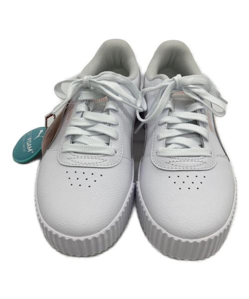PUMA（プーマ）PUMA (プーマ) ローカットスニーカー　Carina ホワイト×ピンク サイズ:22.5cmの古着・服飾アイテム