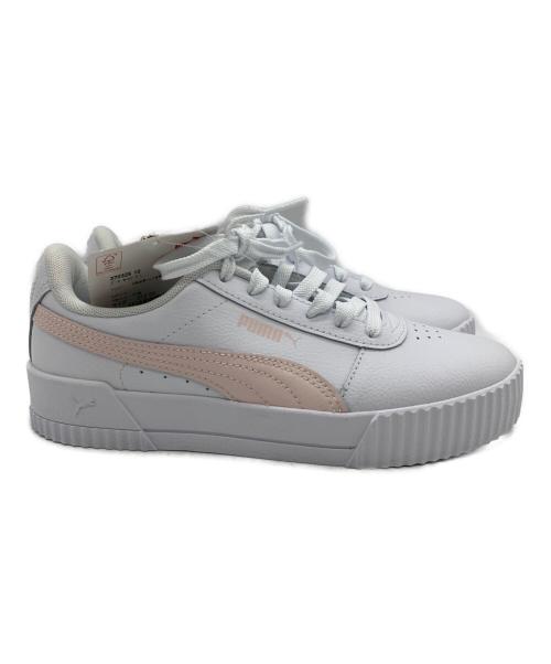 PUMA（プーマ）PUMA (プーマ) ローカットスニーカー　Carina ホワイト×ピンク サイズ:22.5cmの古着・服飾アイテム