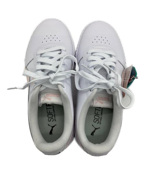 PUMA（プーマ）PUMA (プーマ) ローカットスニーカー　Carina ホワイト×ピンク サイズ:22.5cmの古着・服飾アイテム